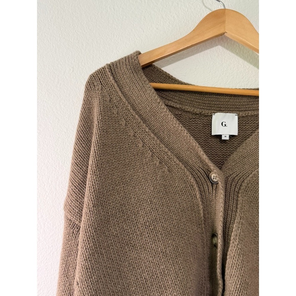 G Label by Goop Schnell High-Cuff Cardigan Womens M Virgin Wool Italy - Picture 4 of 9